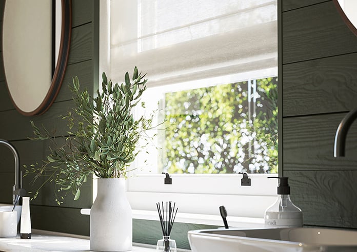 Tanami Voile, Glacier Grey - Motorised Roman Blind - Image 5